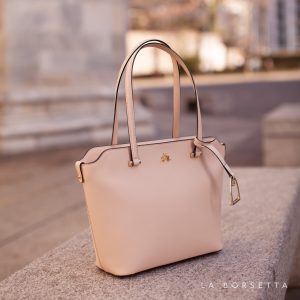 Borsa Shopping Bag in similpelle La Martina Valeria Colore Whisper Pink La Borsetta Como