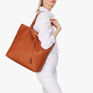 Borsa-in-pelle-shopping a spalla Coccinelle-Joy-Tan La-Borsetta Como