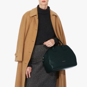 Borsa donna pelle Coccinelle Concrete Journal Maxi Mallard Green La Borsetta Como