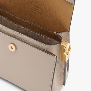 Borsa donna a tracolla in pelle Coccinelle Louise Mini Powder Pink Warm Beige La Borsetta Como