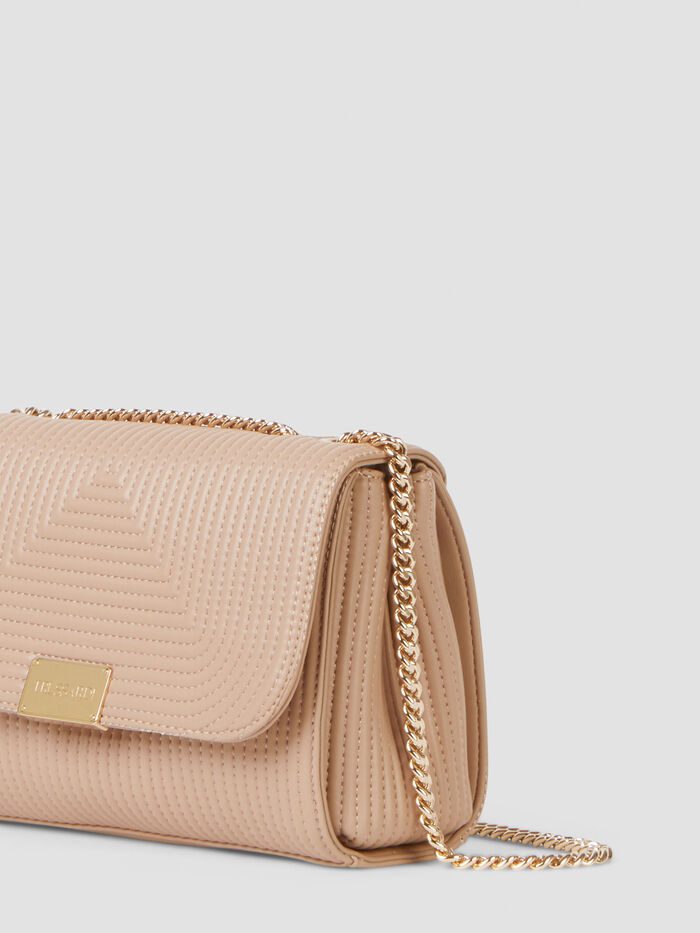 8051932426651 Borsa donna in similpelle a spalla, a tracolla Medium Frida  crossbody bag TRUSSARDI JEANS Taupe La Borsetta Como dett - La Borsetta