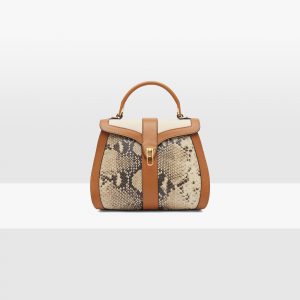Borsa donna in pelle stampa pitone Marvin a mano a tracolla Coccinelle La Borsetta Como
