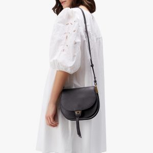 Borsa donna in pelle a spalla Coccinelle Arpege Noir/Ash Grey Mini La Borsetta Como