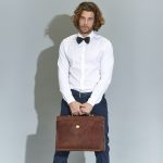 Cartella in pelle The Bridge Story Marrone La Borsetta Como
