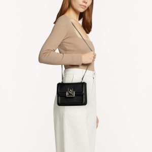 Borsa donna a tracolla a spalla Furla Villa Mini Nero La Borsetta Como
